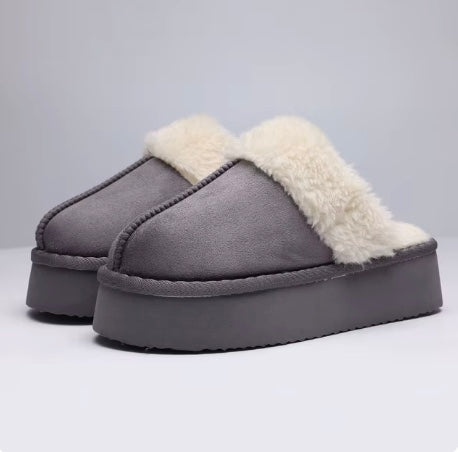 Puffies - Furry Platform Slippers