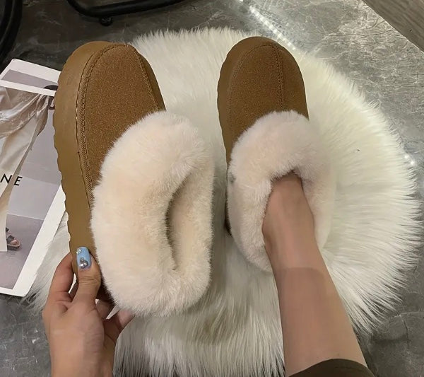 Puffies - Furry Platform Slippers