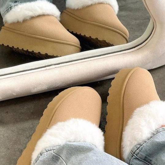 Puffies - Furry Platform Slippers